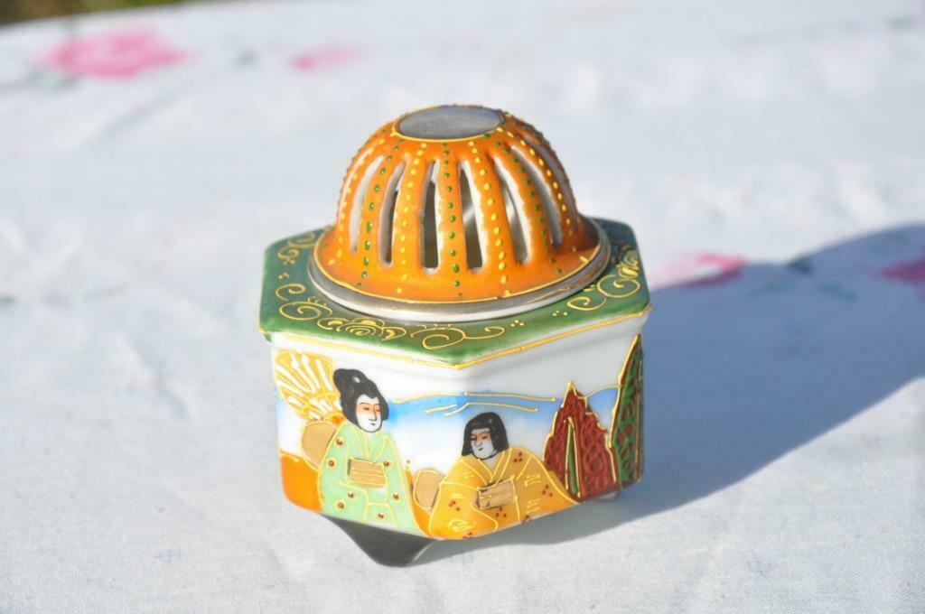 §  brule parfum hexagonale porcelaine satsuma, Enlèvement ou Envoi