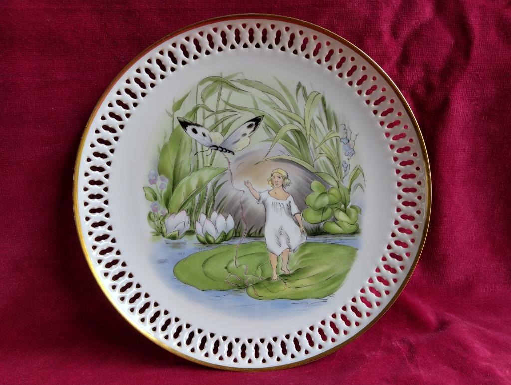 Porseleinen bord Thumbelina / Tommelise (Duimelijntje), Ophalen of Verzenden
