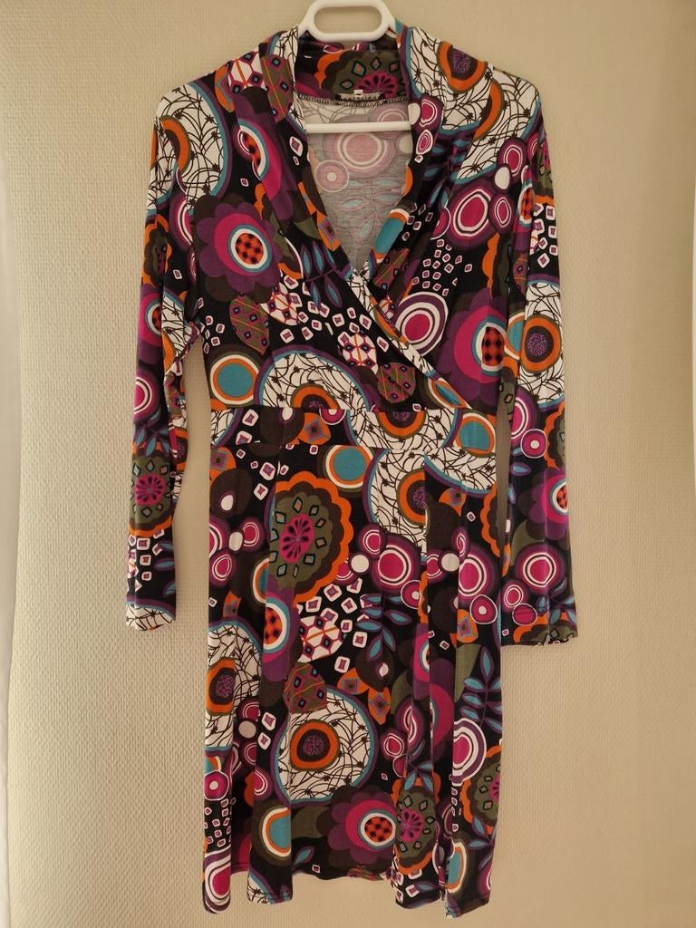 Jurk 'Rhétorique' viscose/elastaan maat "4", Kleding | Dames, Ophalen of Verzenden, Gedragen, Maat 38/40 (M)