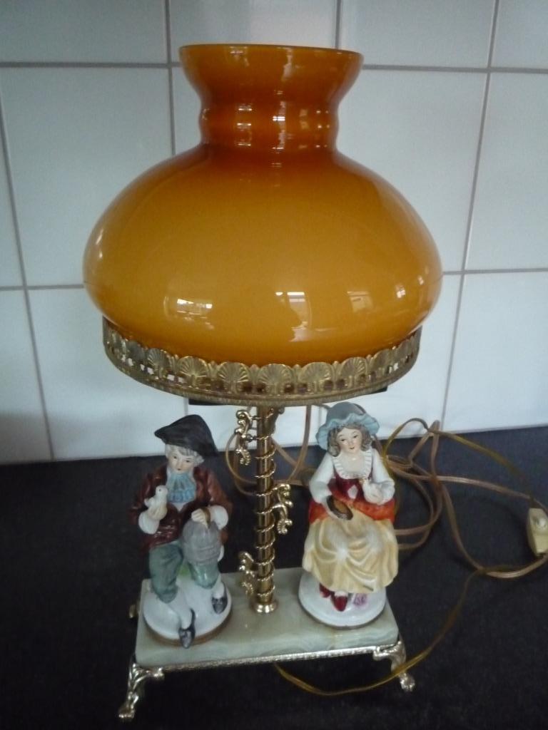 lampe de table avec décoration, Enlèvement, Utilisé, Moins de 50 cm