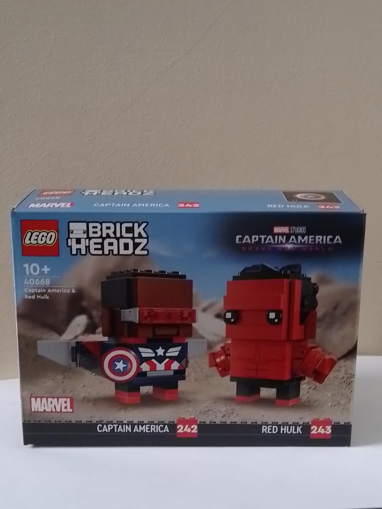 Lego Brickheadz - Captain America & Red Hulk (40668) - NIEUW, Kinderen en Baby's, Speelgoed | Duplo en Lego, Ophalen of Verzenden