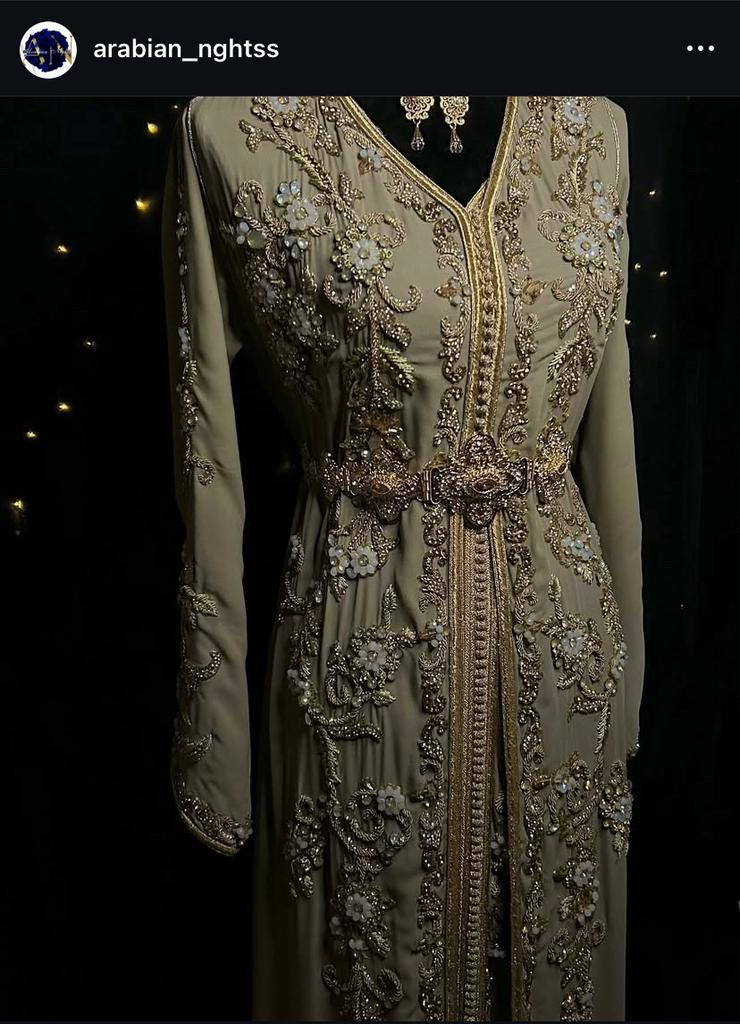 Groen sage Marokkaanse jurk, Kleding | Dames, Ophalen of Verzenden, Zo goed als nieuw, Groen