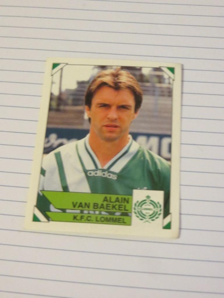 Voetbal: Sticker football 95 : Alain Van Baekel - Lommel, Ophalen of Verzenden, Nieuw, Sticker