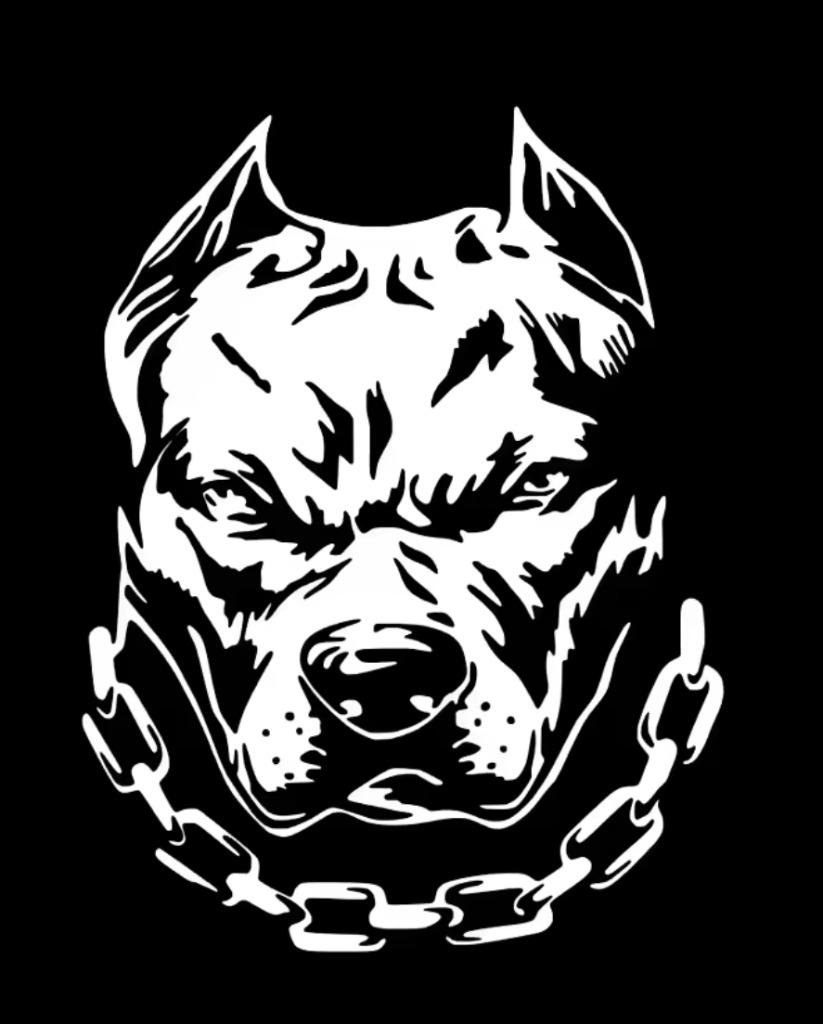 Autocollante chien américain staf, Enlèvement, Neuf