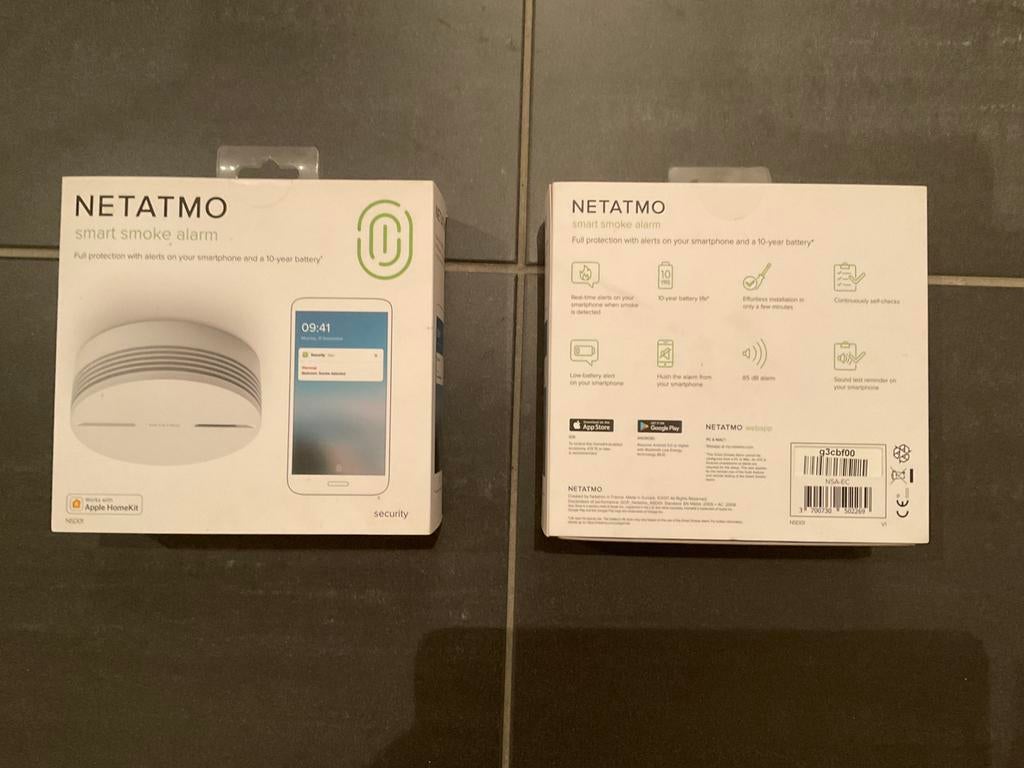 Détecteurs de fumée NETATMO, Enlèvement, Système complet, Sans fil, Neuf