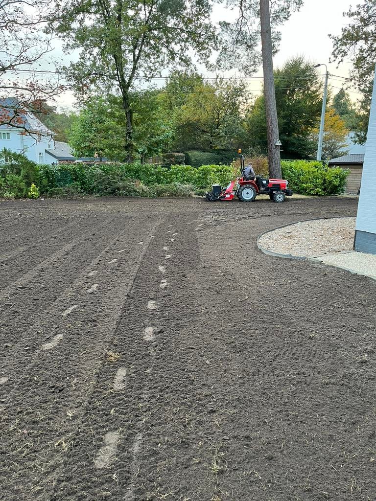 Tuinaanleg, klepelmaaiwerken, machinaal zaaien, grondwerken, Services & Professionnels, Jardiniers & Paveurs, Trottoir, Garantie