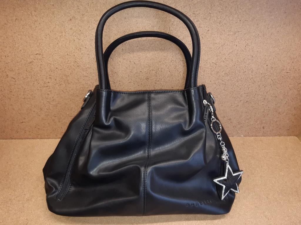 Sac à main Bugatti noir, Enlèvement ou Envoi, Comme neuf, Noir, Sac à main