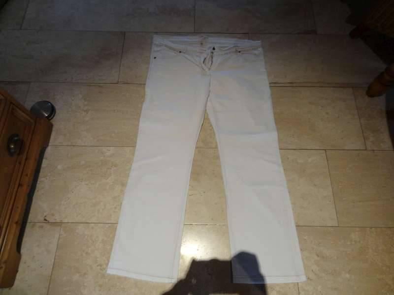 witte jeansbroek ella m46, Wit, Overige jeansmaten, Ophalen of Verzenden, Zo goed als nieuw