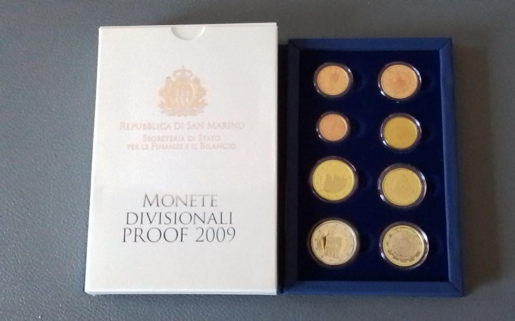 Euromunten proofset San Marino, Ophalen, San Marino, Overige waardes, Setje