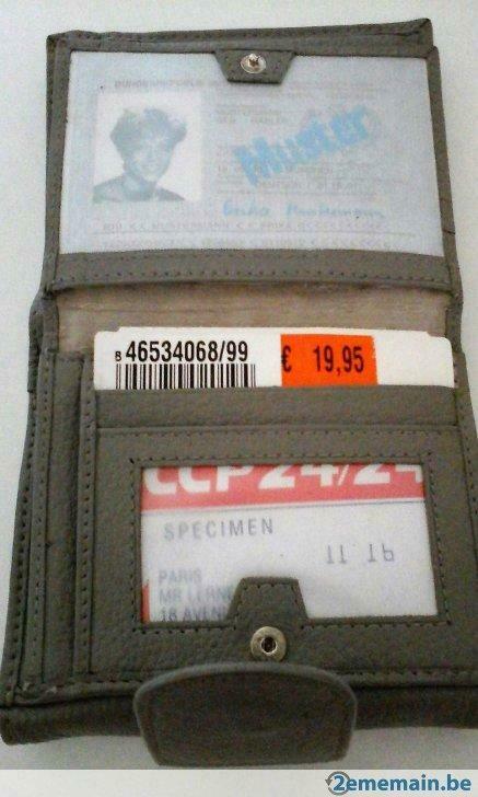 portefeuille gris, Enlèvement ou Envoi, Neuf, Gris
