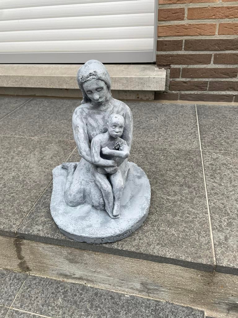 Beton beeldje, Tuin en Terras, Ophalen, Zo goed als nieuw, Beton