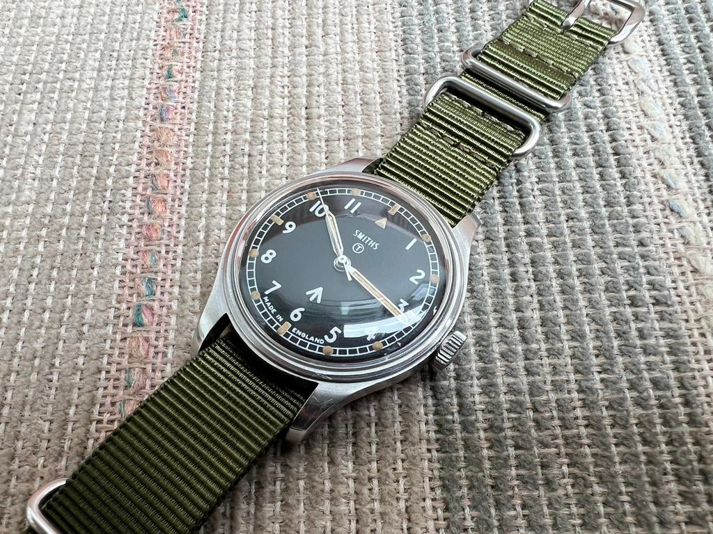 Smiths W10 Army Horloge W 10 Field Military British Watch, Ophalen of Verzenden, Gebruikt, Staal, Polshorloge