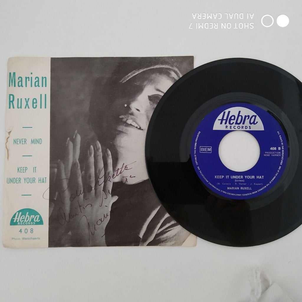 MARIAN RUXELL 1968 45t 7" dédicacé., Enlèvement ou Envoi, Utilisé, 7 inch