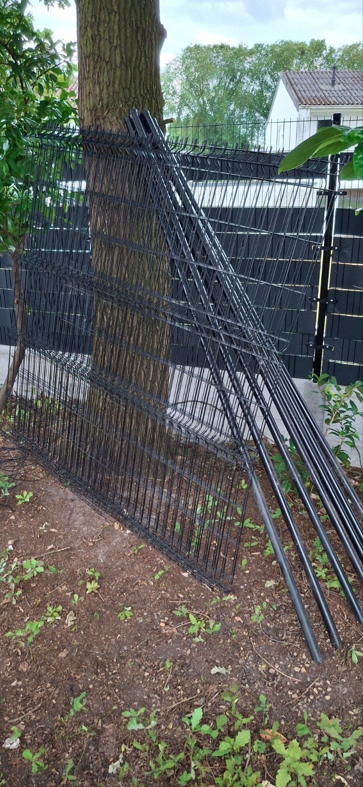 Draadpanelen hekwerk, Tuin en Terras, Ophalen, Zo goed als nieuw, IJzer, Met poort