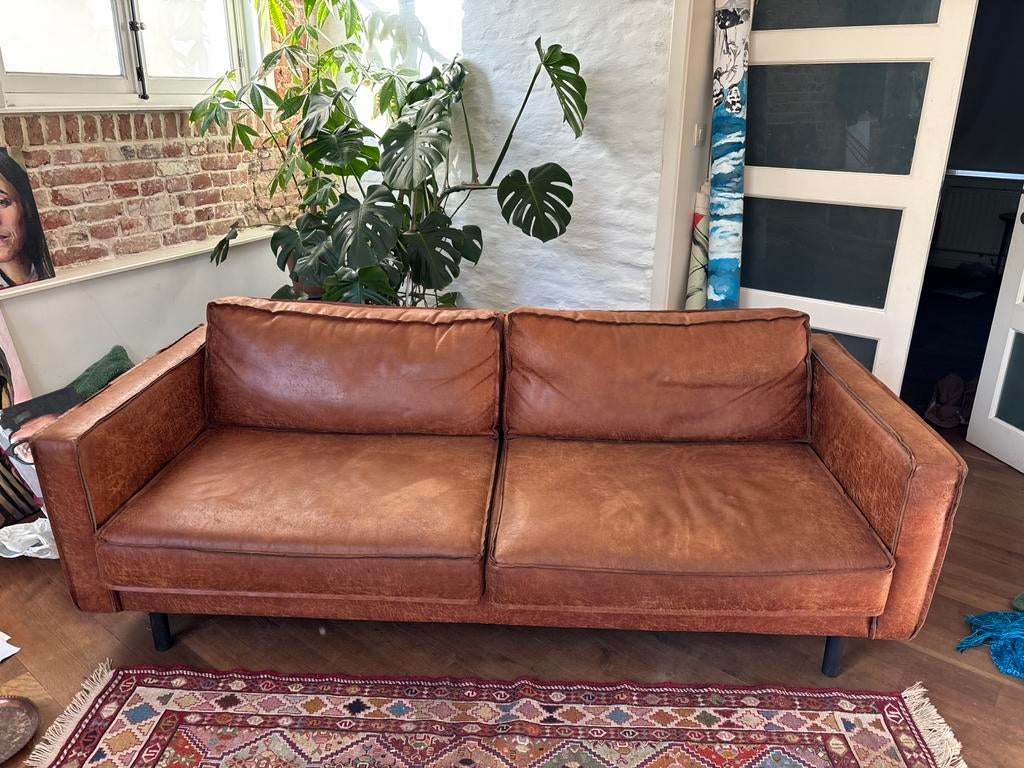 Fort Dodge Sofa (3-seater) - Leather Look, 200 à 250 cm, Banc droit, Enlèvement, Utilisé