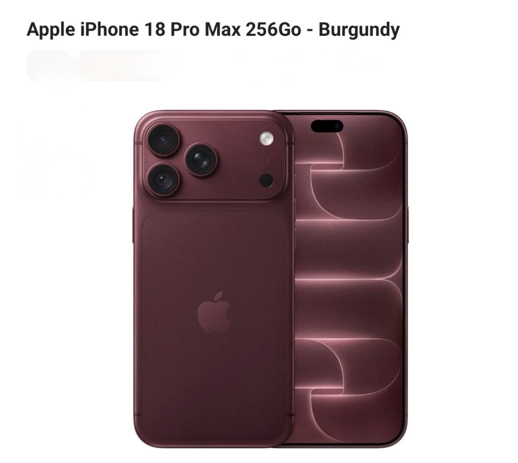Apple iPhone 18 pro max 256 Burgundy, Enlèvement, Sans abonnement, Sans simlock, 100 %