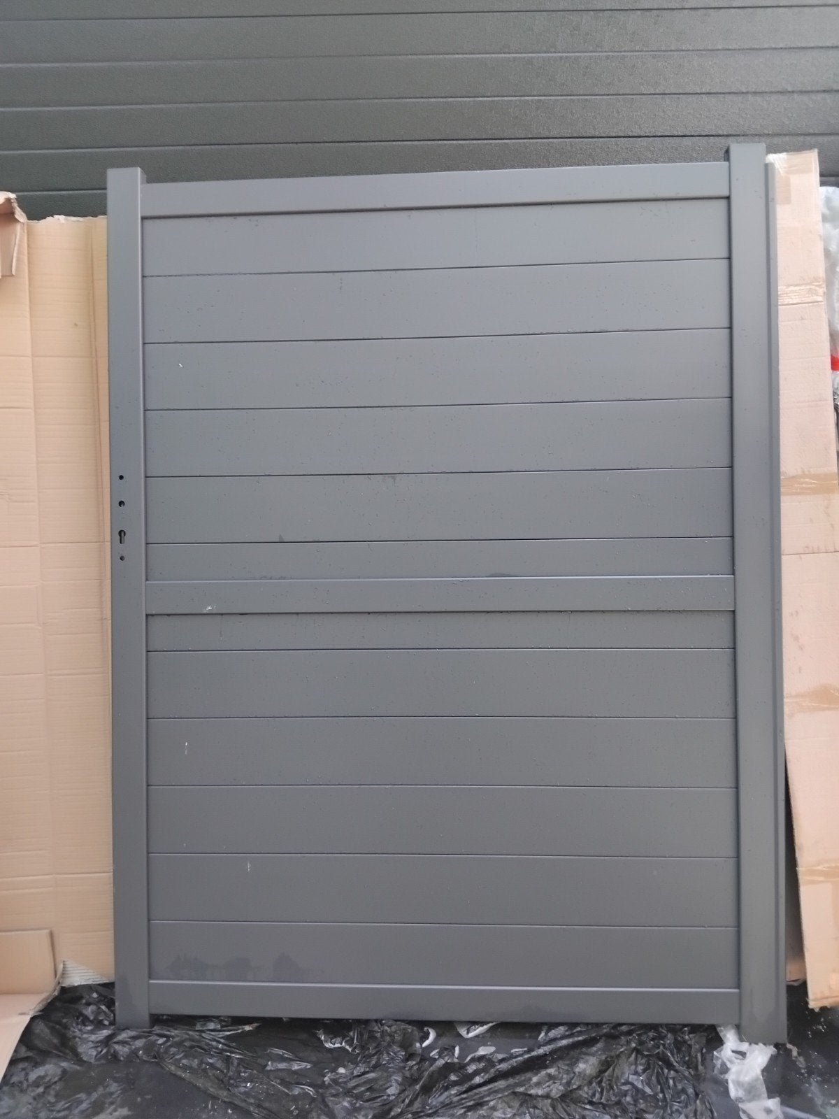 Porte jardin portail portillon poteaux 7016, Aluminium