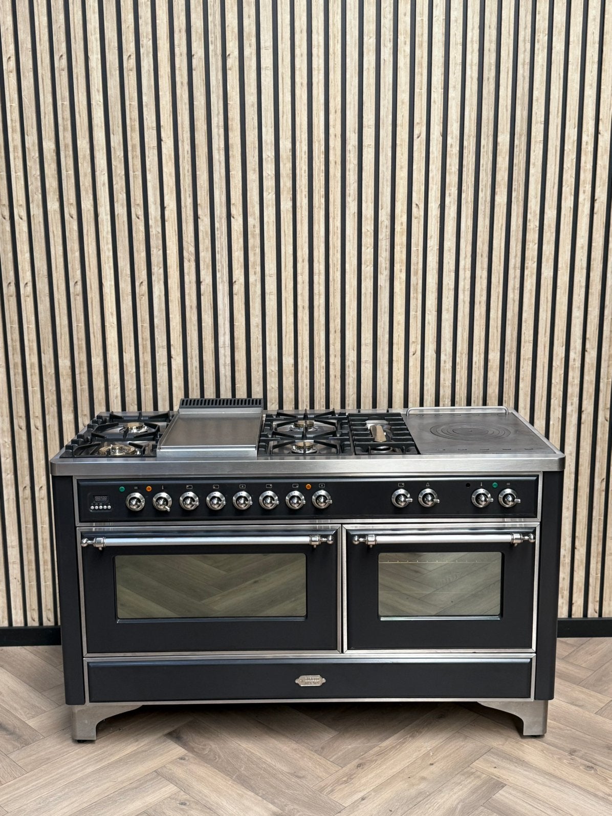 Boretti Antraciet Gas 150cm + Coup de Feu + Frytop, Ophalen of Verzenden, Grill, Gas