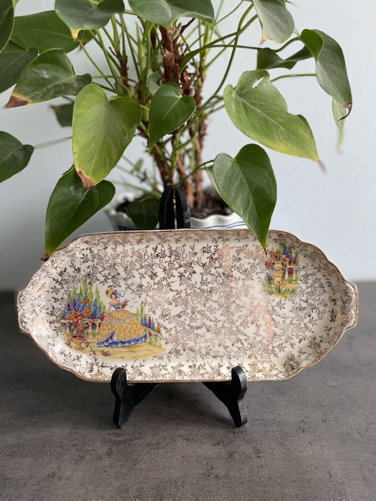 Plateau en porcelaine vintage, Enlèvement