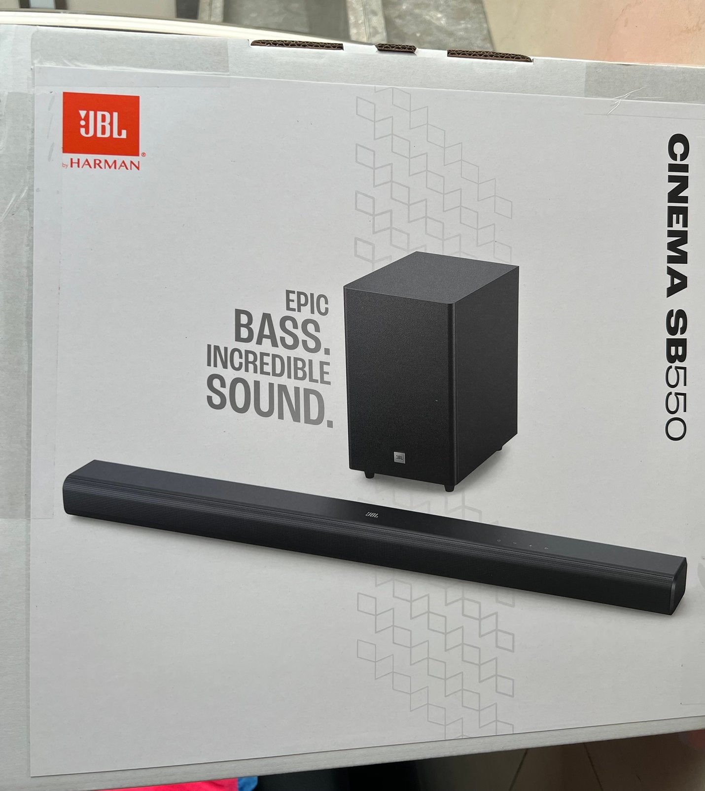 (NIEUW) JBL Cinema SB550 Soundbar + Draadloze Subwoofer, Enlèvement, Bluetooth, Neuf