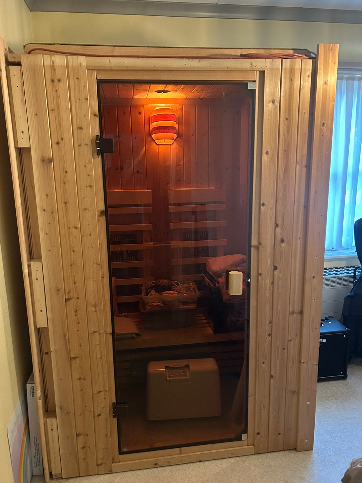 Sauna infrarouge Karibu pour 2 personnes, Enlèvement, Comme neuf