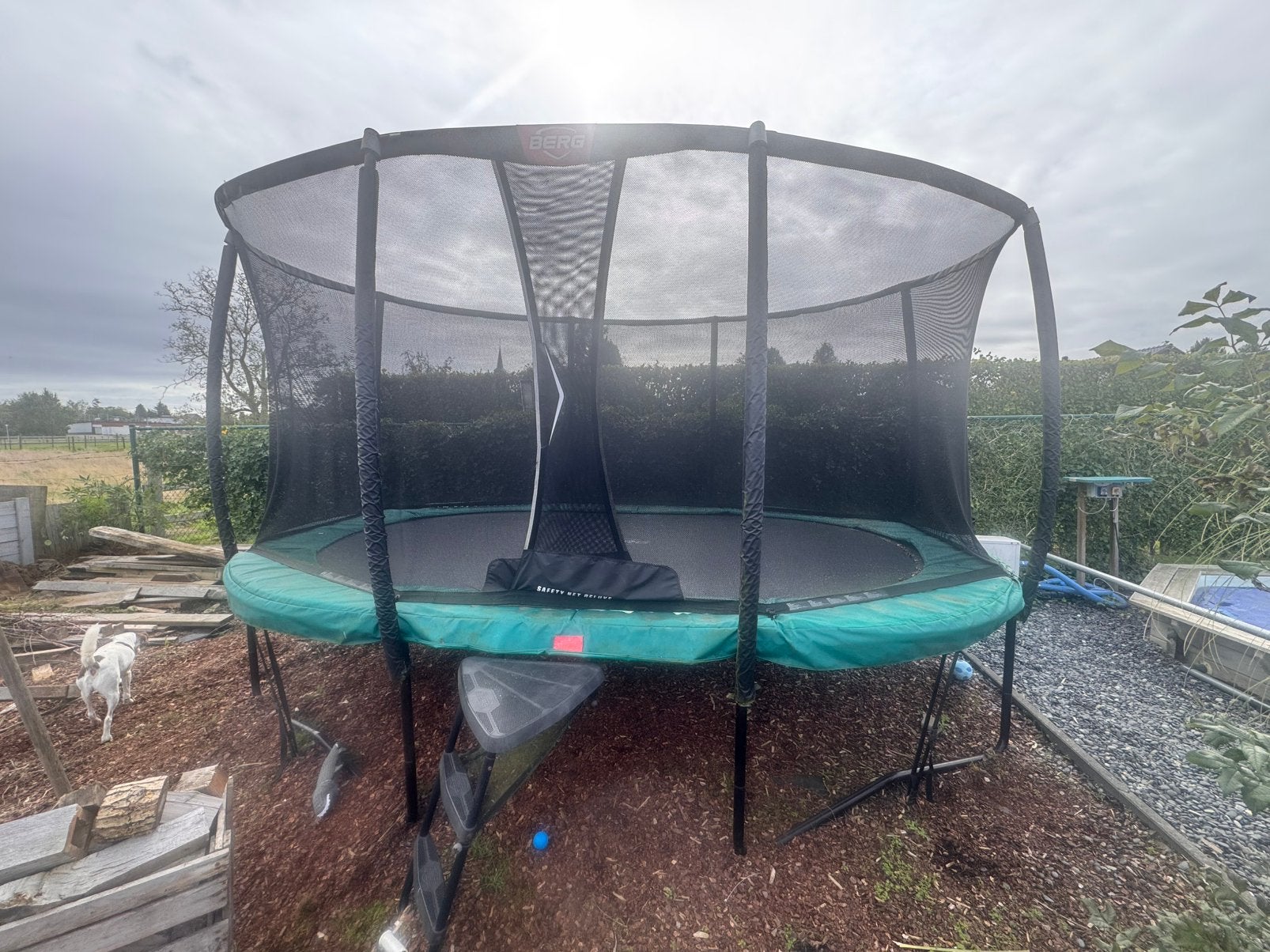 Berg trampoline, Ophalen, Gebruikt