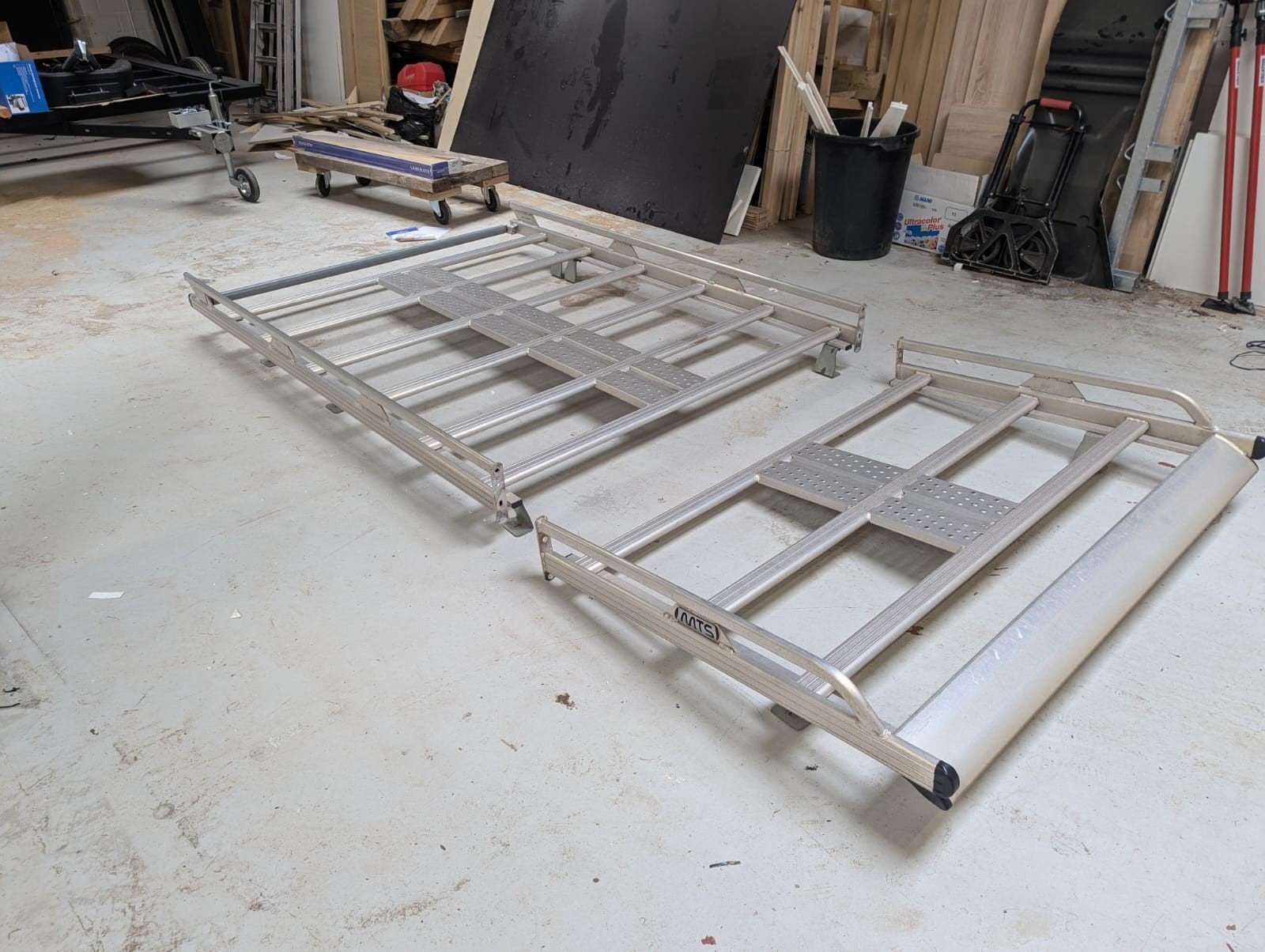 MTS aluminium dakrek Ford Transit L3H3 / L2 met laadrol, Auto diversen, Dakdragers, Ophalen