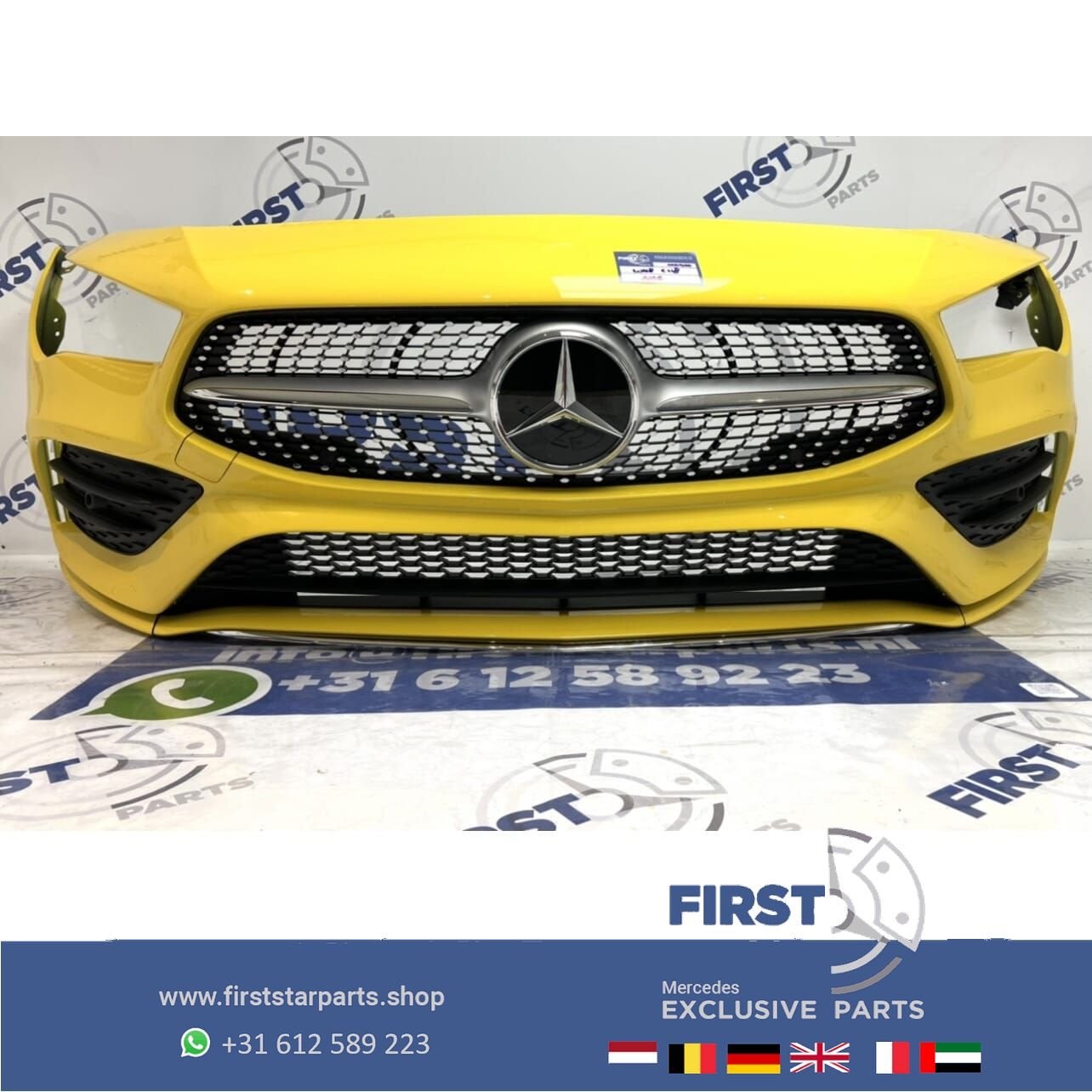 W118 CLA AMG BUMPER GEEL VOORBUMPER + DIAMOND GRILLE origine, Utilisé, -, Avant, -