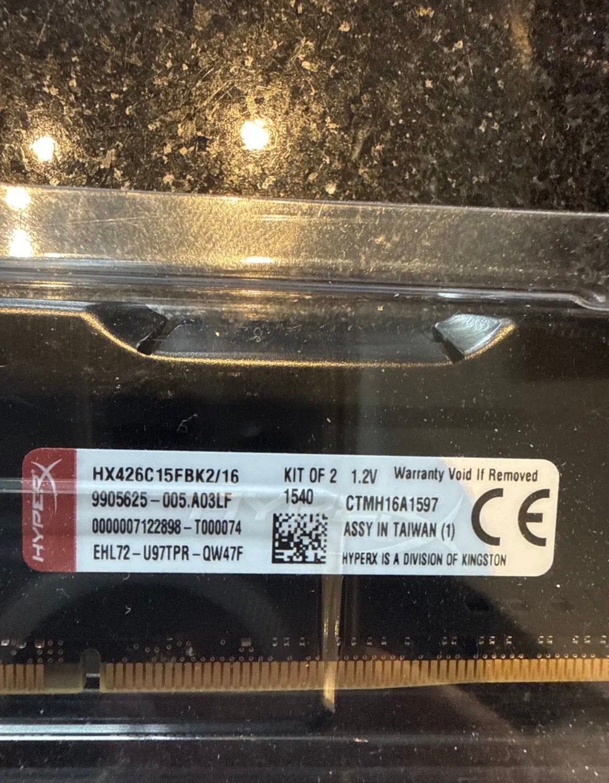 Kingston HyperX Fury DDR4 16GB 2666MHz, Computers en Software, RAM geheugen, DDR4, Nieuw, Ophalen of Verzenden, Desktop