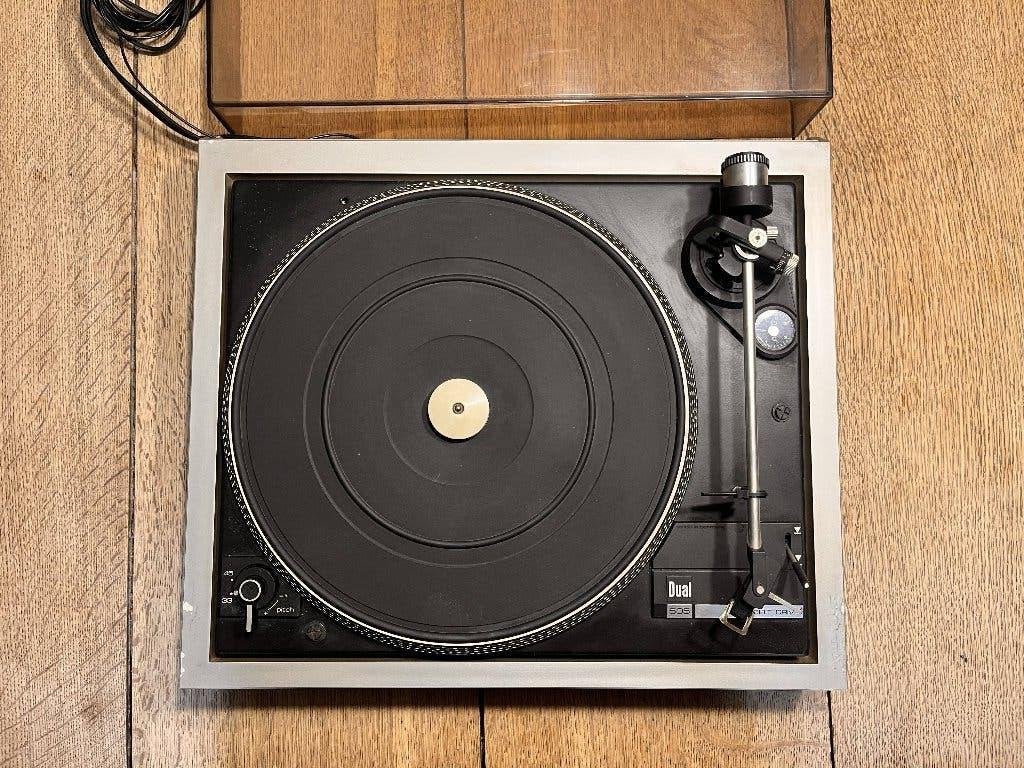 Dual 505 platenspeler belt drive met stofkap, Tourne-disque, Enlèvement, Dual, Automatique
