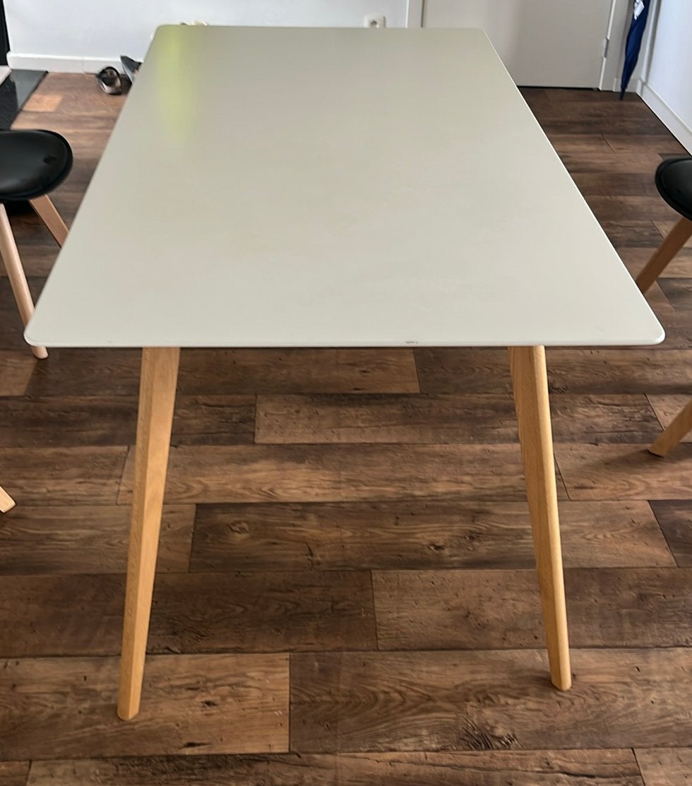 Table à manger blanche (Weba) — 160 cm — 100€, Maison & Meubles, Tables | Tables à manger, Comme neuf, 50 à 100 cm, 150 à 200 cm