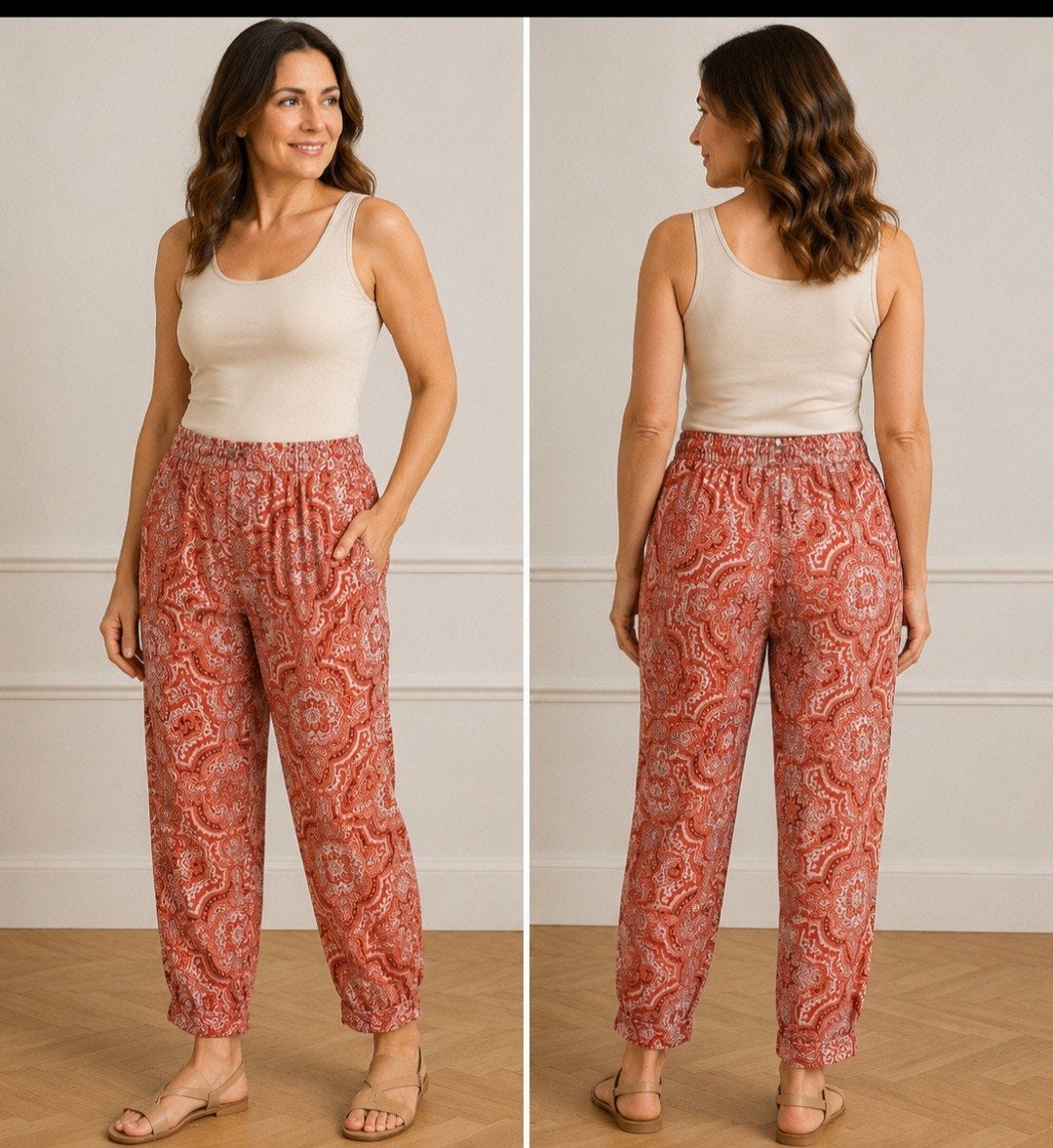 Cortefiel dunne soepele broek Maat L - Topstaat✨️✨️, Cortefiel, Maat 42/44 (L), Oranje, Ophalen of Verzenden