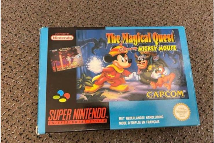Snes magical quest mickey mouse CIB (uitgave jaren ‘90), Consoles de jeu & Jeux vidéo, Jeux | Nintendo Super NES, 2 joueurs, À partir de 7 ans