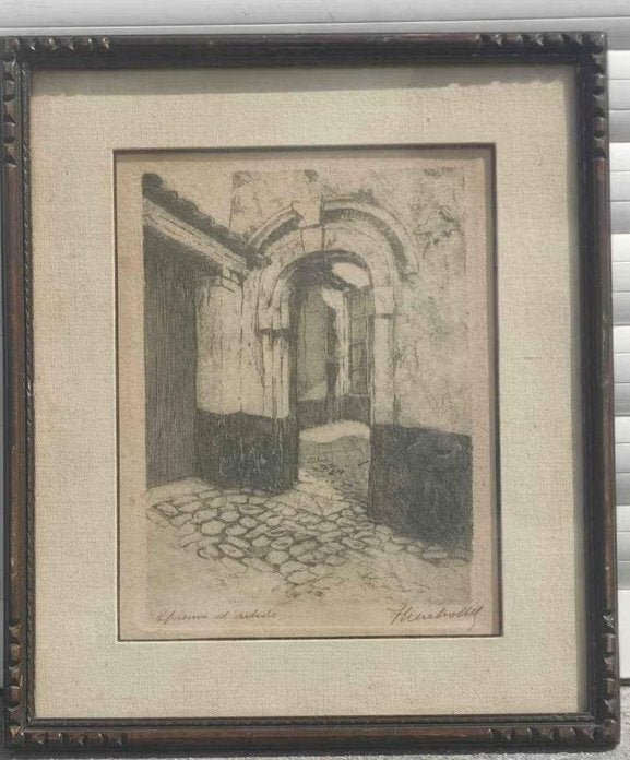 Eau forte épreuve d artiste signe, Antiquités & Art, Enlèvement ou Envoi