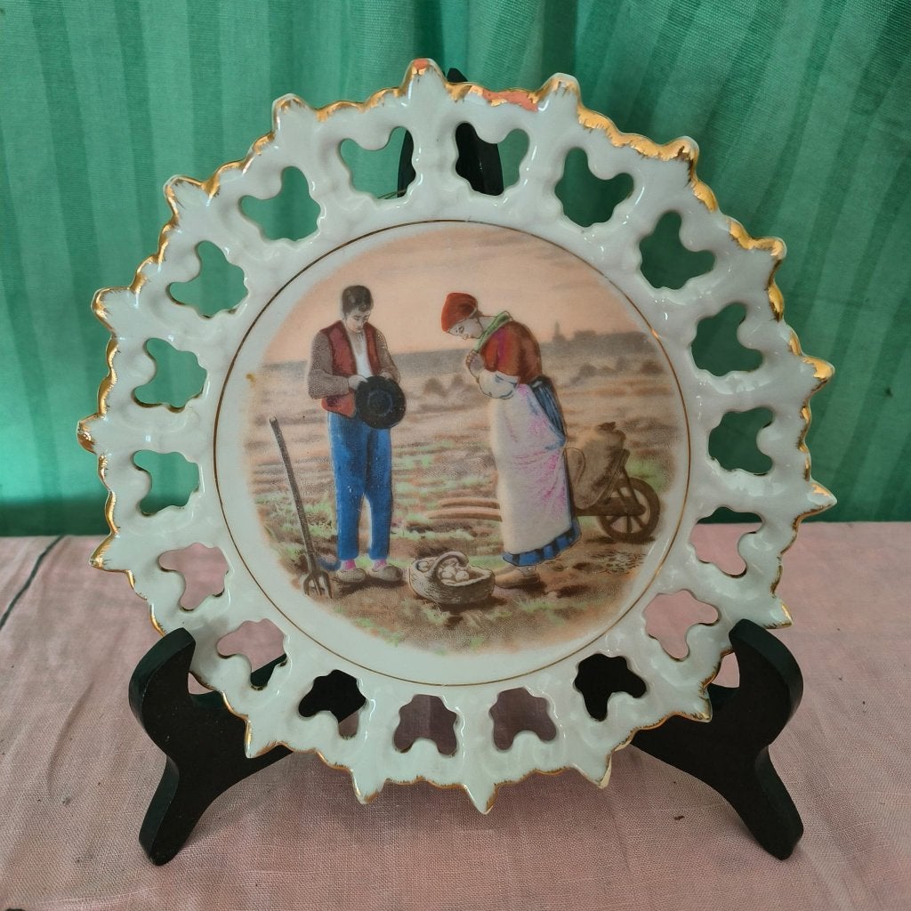 Sierbord "Boerenkoppeltje op het veld", Ophalen of Verzenden