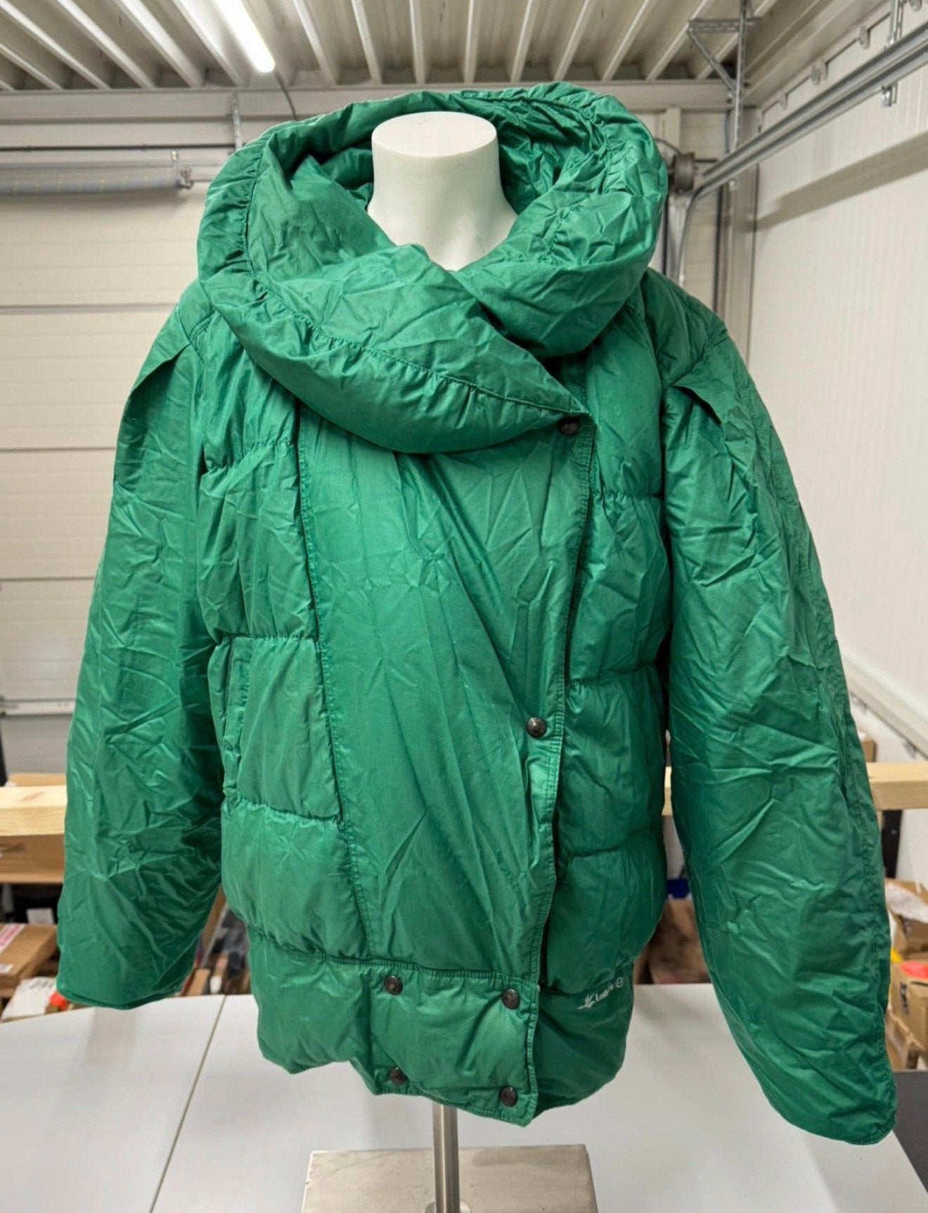 Veste en duvet vintage Lotharius Paris femmes, col spécial M, Enlèvement ou Envoi, Comme neuf, Taille 38/40 (M), Vert