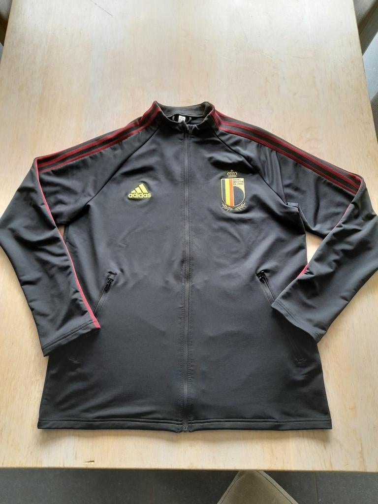 Trainingsjas Rode Duivels, Kleding | Heren, Ophalen, Maat 52/54 (L), Zwart, Zo goed als nieuw