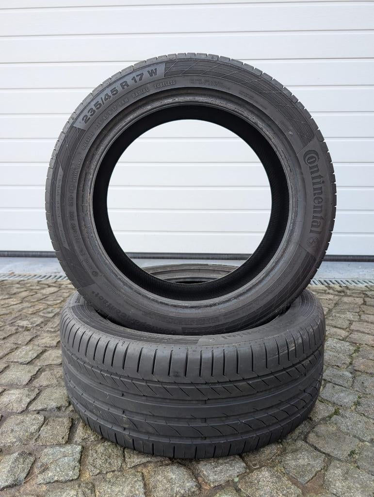 Continental 235/45 R17 zomerbanden, Autos : Pièces & Accessoires, Pneus & Jantes, Véhicule de tourisme, Pneus été, Enlèvement