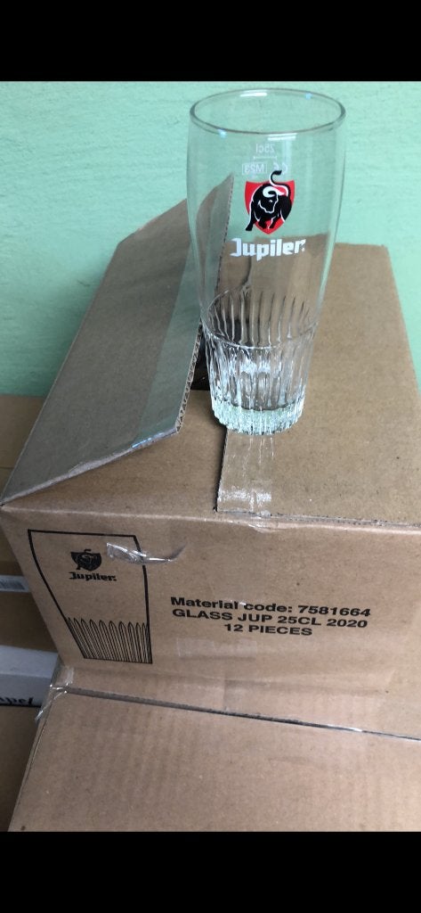 12 Verres Jupiler, Collections, Marques de bière, Enlèvement, Neuf, Verre ou Verres, Jupiler