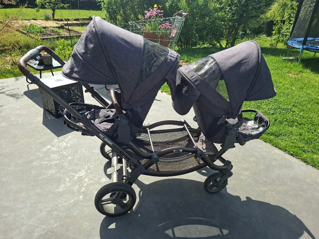 Poussette double maxi cosy zoom ABC Design, Enfants & Bébés, Poussettes & Combinaisons, Avec nacelle, Enlèvement, Utilisé, Poussette