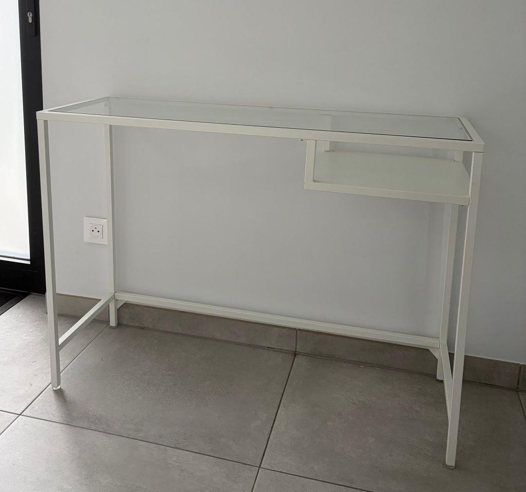Meuble blanc en verre IKEA, Huis en Inrichting, Kasten |Televisiemeubels, Zo goed als nieuw, Minder dan 100 cm, 50 tot 100 cm