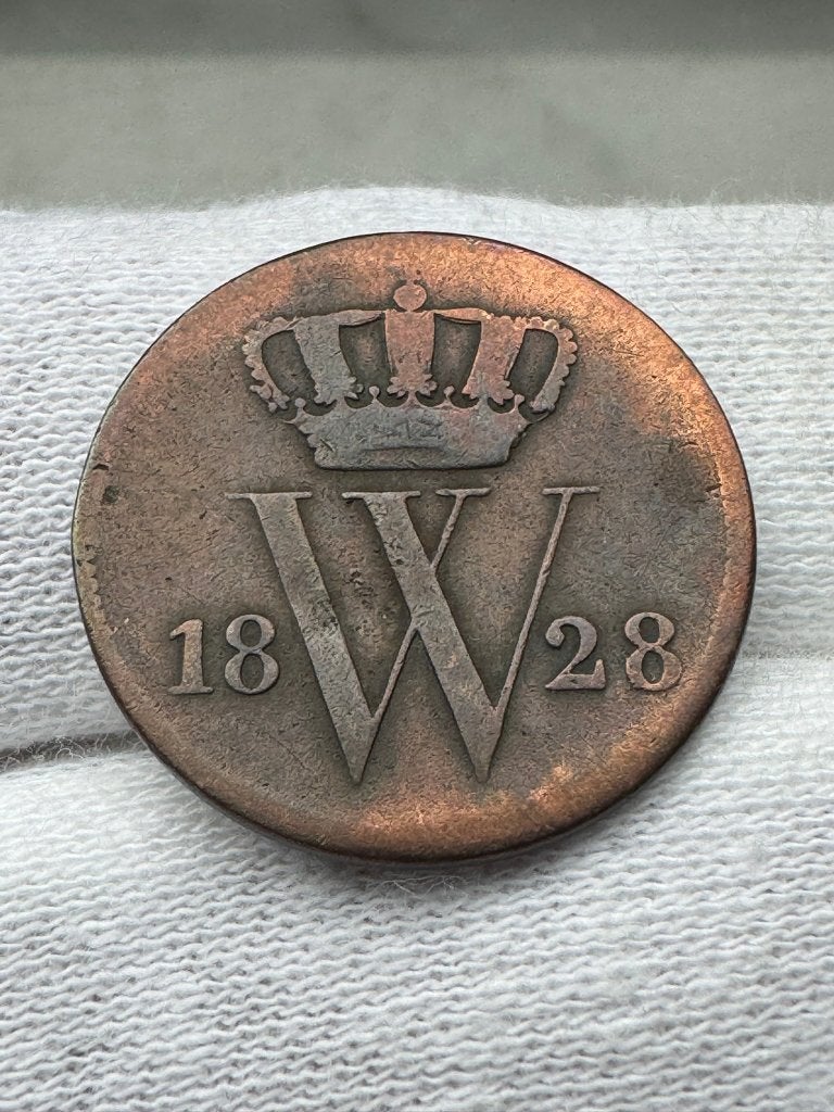 Nederland - 1 cent 1828, Ophalen of Verzenden, 1 cent, Losse munt