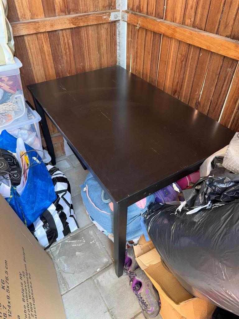 Zwarte eetkamer tafel, Ophalen, Gebruikt
