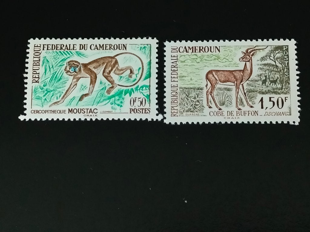 Kameroen 1962 - wilde dieren, aap, kob **, Verzenden, Overige landen, Postfris