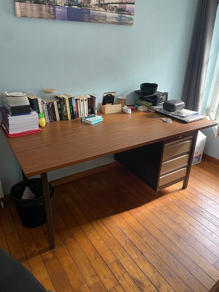 Bureau 170/85 cm avec caisson tiroirs – bon état, Maison & Meubles, Bureaux, Enlèvement, Comme neuf