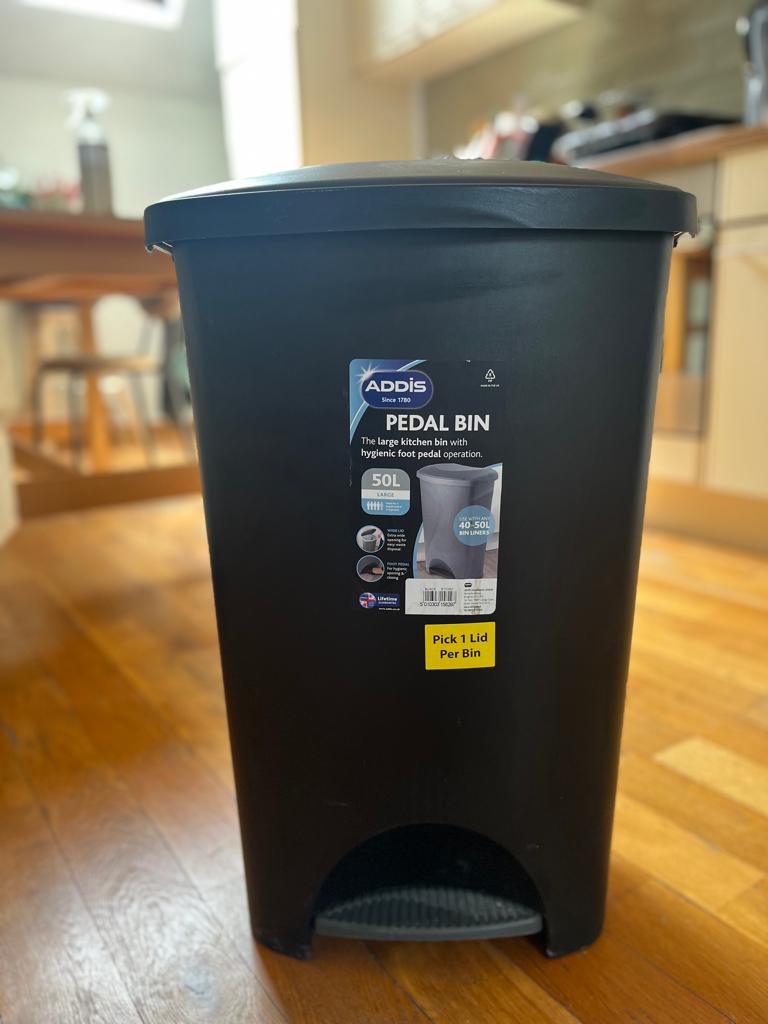 Poubelle 50L, À pédale, Comme neuf, Enlèvement, Autres matériaux