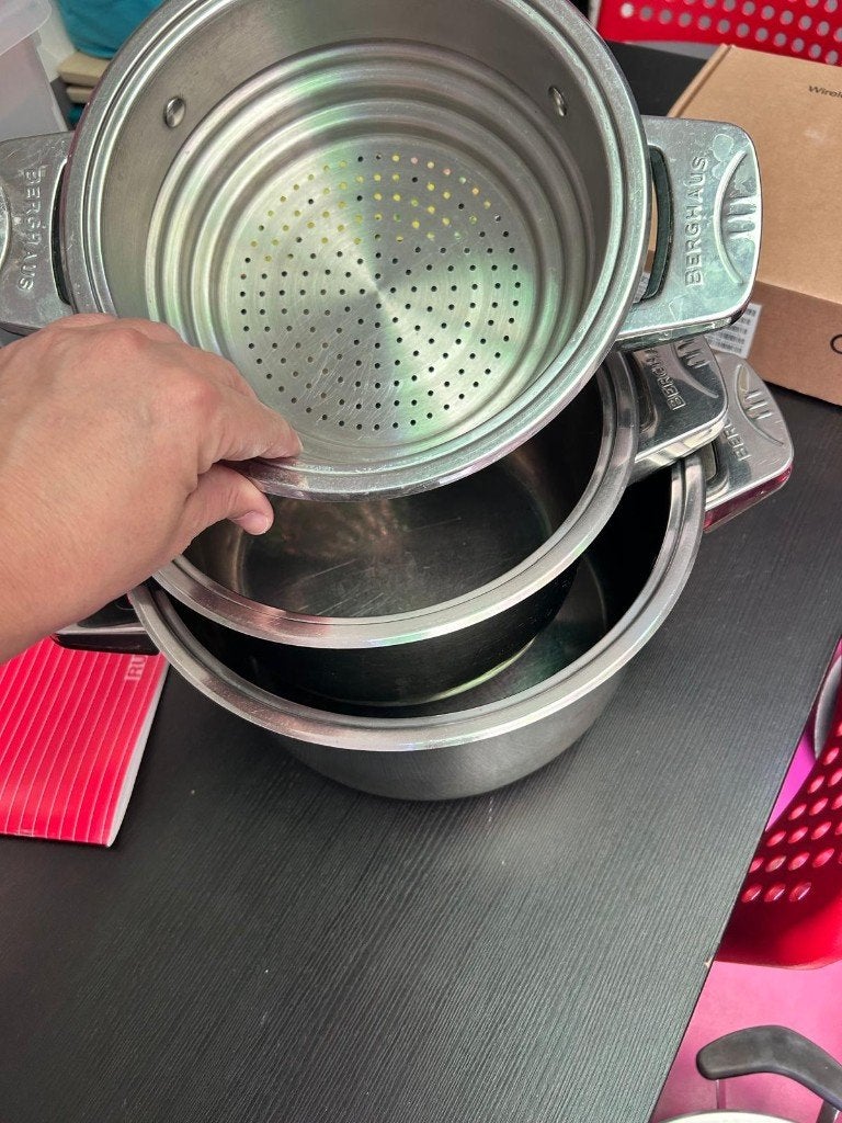 potten vergiet wok, Ophalen, Gebruikt, Wok