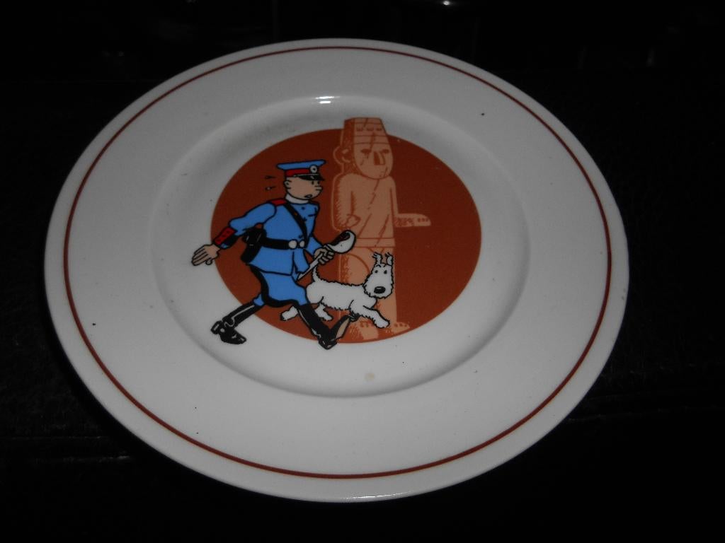 TINTIN Assiette Dessert en porcelaine de 1993, Enlèvement ou Envoi, Tintin