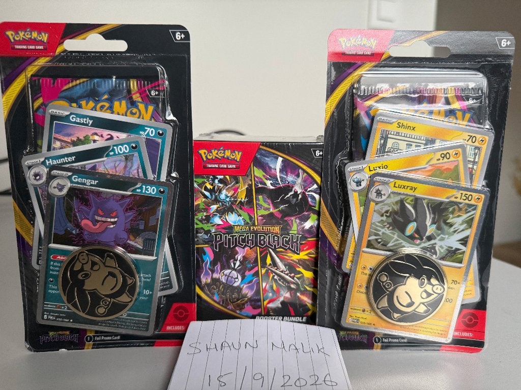 Mega Evolution 2x Pitch Black Promo Blister and 1x BBundle, Ophalen of Verzenden, Nieuw, Booster