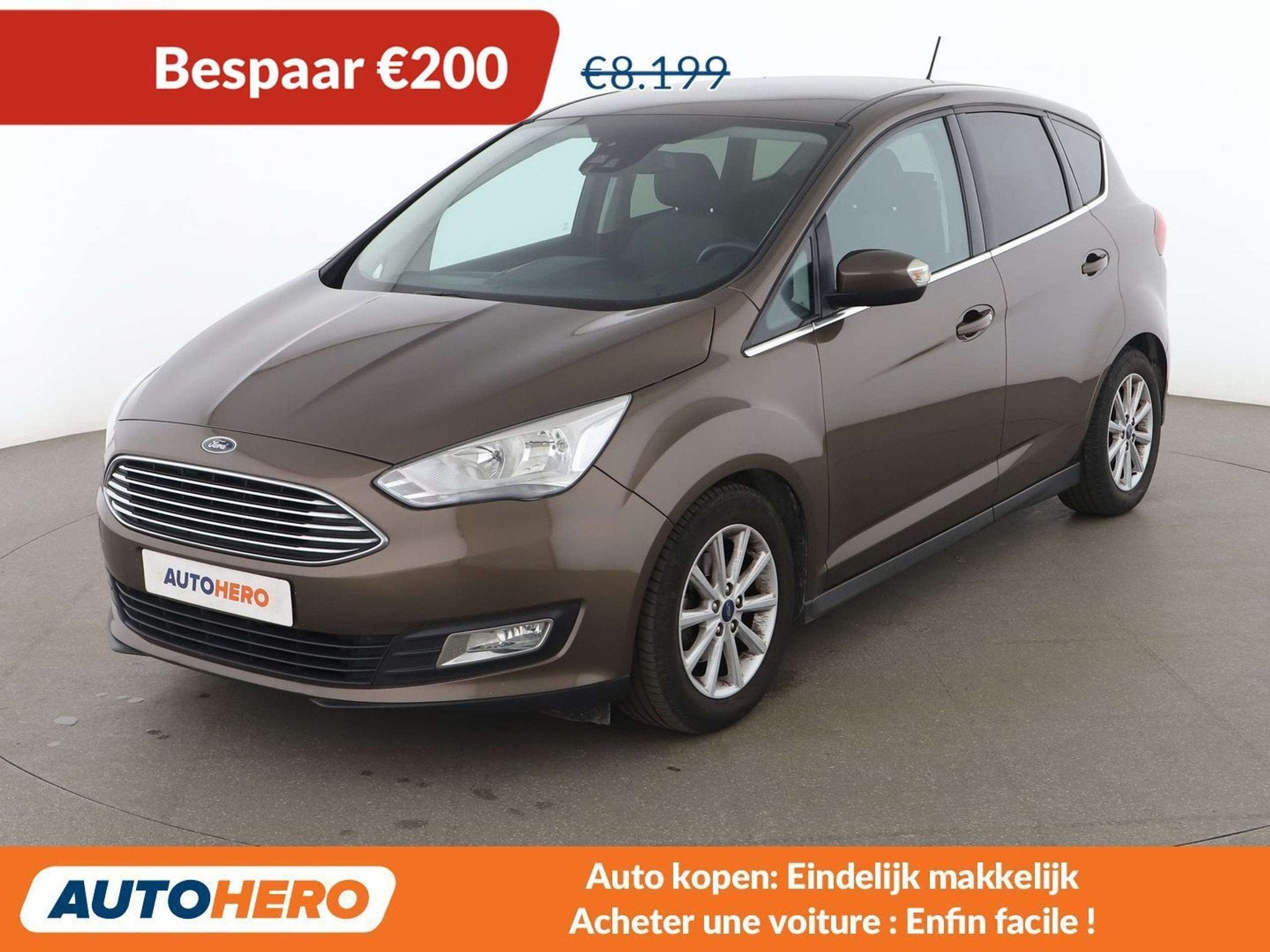 Ford C-MAX 1.0 EcoBoost Titanium (bj 2018), Voorwielaandrijving, Stof, Gebruikt, Euro 6